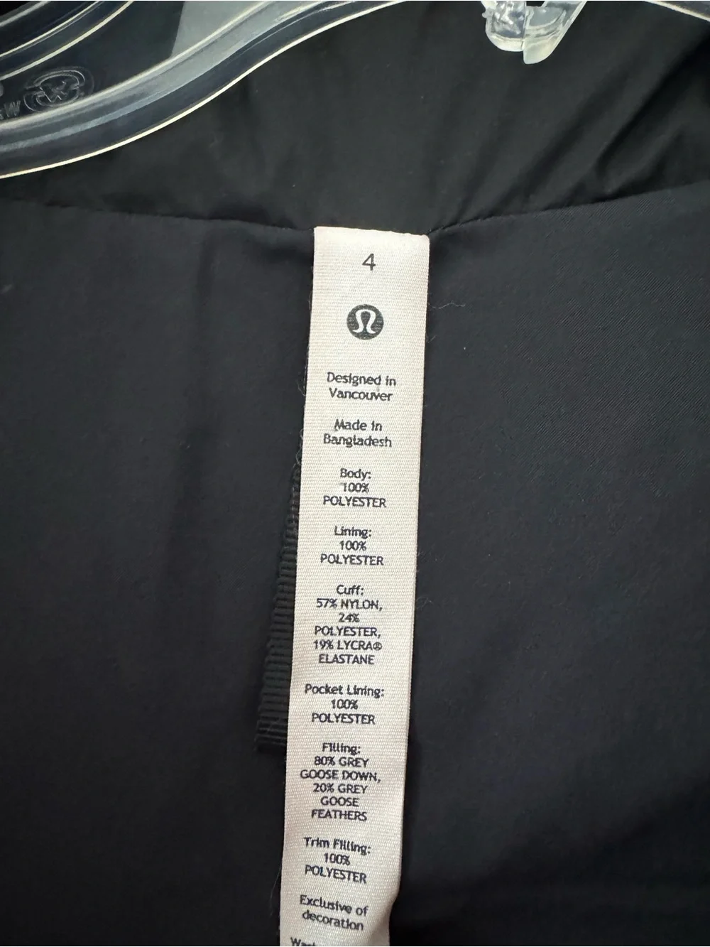 LULULEMON Wunder Puff 600-Down-Fill Cropped Jacket Size 4